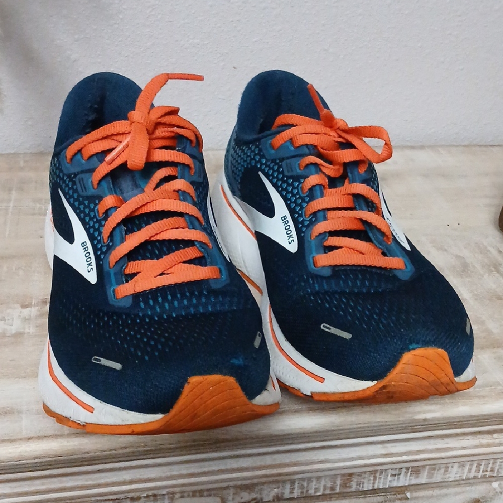 Brooks Ghost 14 Running Shoes Titan/Teal/Flame US Men 8.5